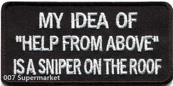 Help From Above sniper motorcycle MC biker emo punk rockabilly applique iron on patch Wholesale
Help From Above sniper motorcycle MC biker emo punk rockabilly applique iron on patch Wholesale