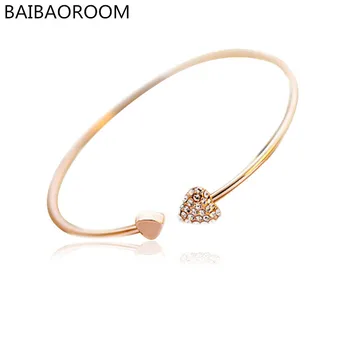 24pcs New Heart Crystal Love Opening Gold Siliver Plated Bracelet Crystal Bracelets Bangles For Women 
24pcs New Heart Crystal Love Opening Gold Siliver Plated Bracelet Crystal Bracelets Bangles For Women