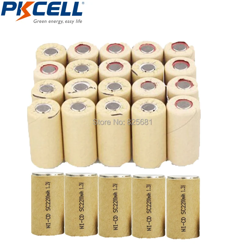 25Pcs SubC SC 2200mAh 2.2AH NiCd 1.2V Rechargeable Battery Flat Top 10C High Drain with Paper Wrapped for Power tools
25Pcs SubC SC 2200mAh 2.2AH NiCd 1.2V Rechargeable Battery Flat Top 10C High Drain with Paper Wrapped for Power tools