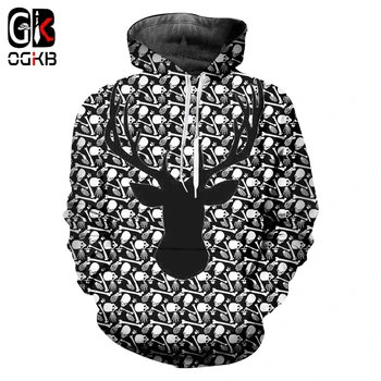 OGKB Mens Halloween Casual Street Clothing 3D Printed Funny Skulls And Deer Hoodies Sports Big Size Best Selling 6XL
OGKB Mens Halloween Casual Street Clothing 3D Printed Funny Skulls And Deer Hoodies Sports Big Size Best Selling 6XL