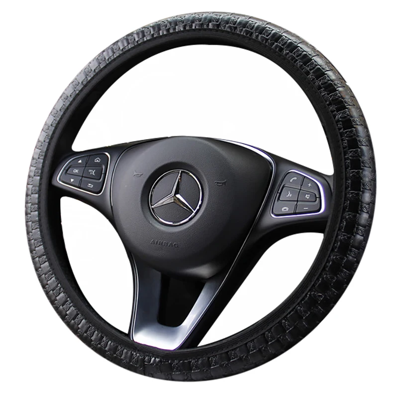 Car Leather Steering Wheel Covers Braid on the Steering-wheel Auto Protector Decoration Car-styling Auto Interior Accessories
Car Leather Steering Wheel Covers Braid on the Steering-wheel Auto Protector Decoration Car-styling Auto Interior Accessories