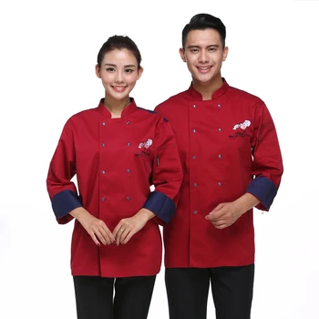 Cook suit long-sleeve uniform chefs clothes work wear Western restaurant chef clothing Pastry chef uniform red coat
Cook suit long-sleeve uniform chefs clothes work wear Western restaurant chef clothing Pastry chef uniform red coat