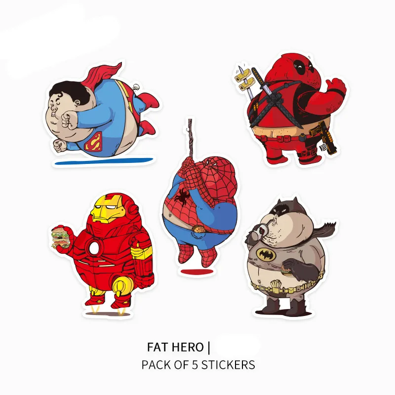 5pcs Spoof hero cartoon suitcase sticker refrigerator mobile computer guitar notebook suitcase stickers
5pcs Spoof hero cartoon suitcase sticker refrigerator mobile computer guitar notebook suitcase stickers