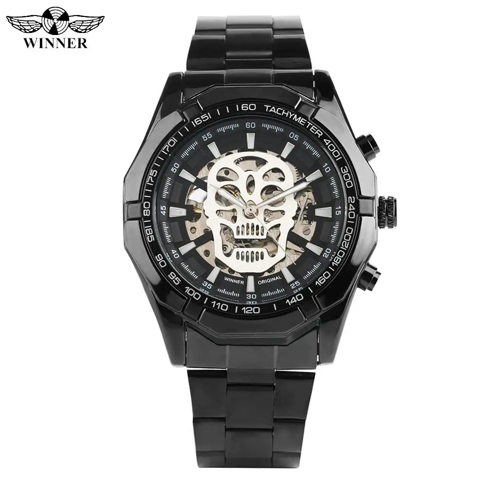 Unique Skull Dial Automatic-self-winding Watches for Men Analog Mechanical Watch for Male Black Stainless Steel Band Watches
Unique Skull Dial Automatic-self-winding Watches for Men Analog Mechanical Watch for Male Black Stainless Steel Band Watches