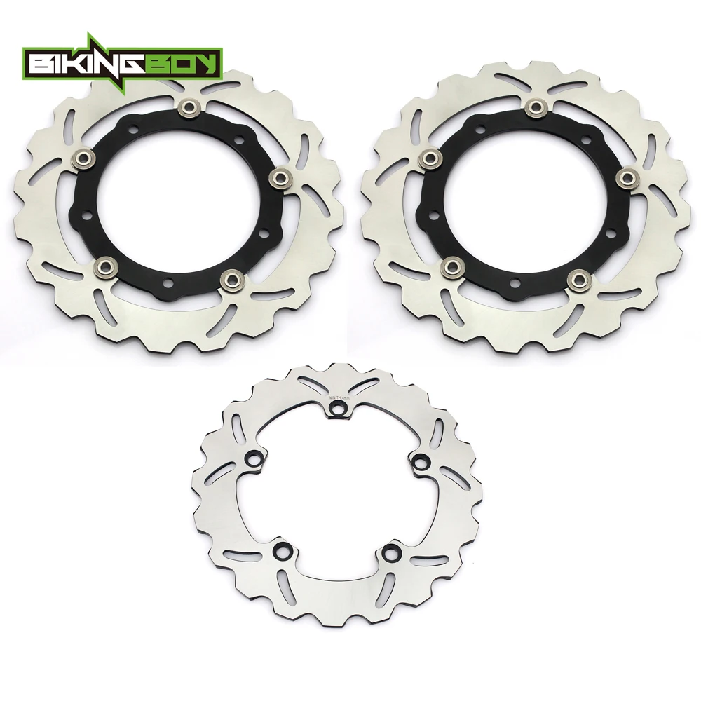 BIKINGBOY Front Rear Brake Discs Rotors Disks for Yamaha MT-07 ABS 14 15 MT07 / SP Tracer 700 GT XSR 700 ABS XTZ 700 Tenere 2019 
BIKINGBOY Front Rear Brake Discs Rotors Disks for Yamaha MT-07 ABS 14 15 MT07 / SP Tracer 700 GT XSR 700 ABS XTZ 700 Tenere 2019