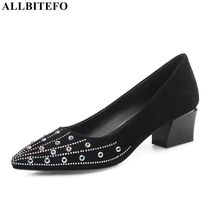 ALLBITEFO high quality genuine leather pointed toe high heels women shoes fashion Rhinestone women high heel shoes women heels
ALLBITEFO high quality genuine leather pointed toe high heels women shoes fashion Rhinestone women high heel shoes women heels