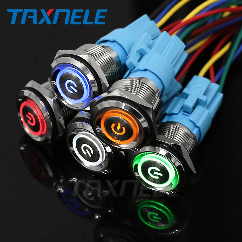 19mm Metal Push Button Switch 12V 24V 110V 220V LED Lamp Illumination power signal lamp Momentary Latching Switch Ring Light
19mm Metal Push Button Switch 12V 24V 110V 220V LED Lamp Illumination power signal lamp Momentary Latching Switch Ring Light