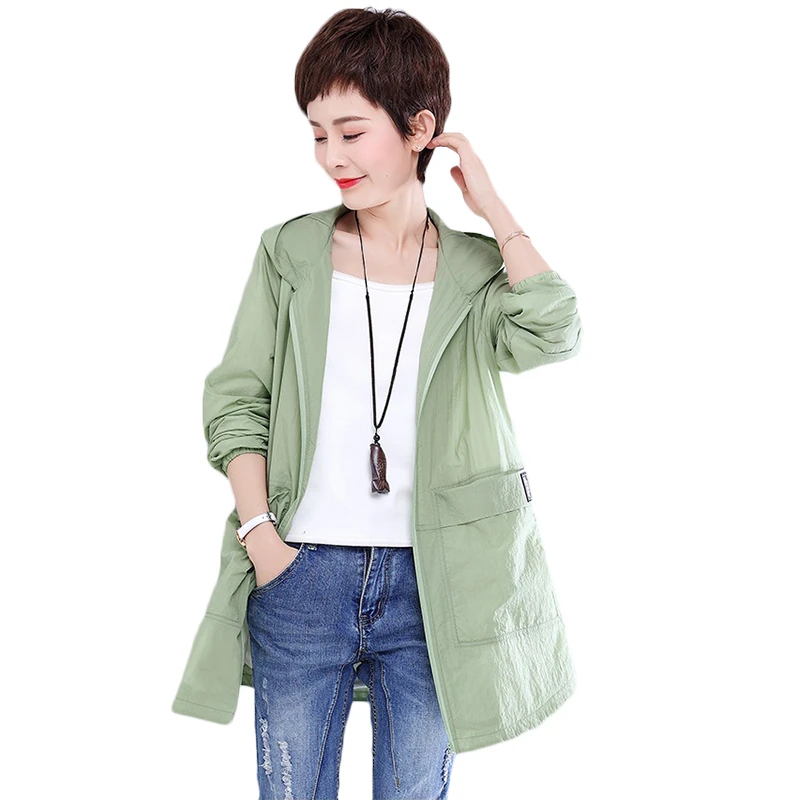 Fashion 2019 Spring Summer New Sunscreen Women Hooded Coat Wild Thin Slim Ladies Trench Coat Loose Plus size Women Windbreaker
Fashion 2019 Spring Summer New Sunscreen Women Hooded Coat Wild Thin Slim Ladies Trench Coat Loose Plus size Women Windbreaker