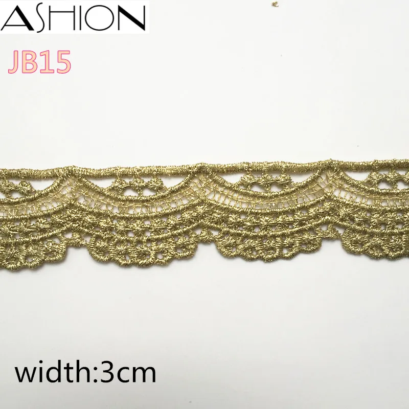 Width 30mm DIY Garment Accessories gold Embroidered Lace Trim Fabric Sewing Wedding Ribbon JB15
Width 30mm DIY Garment Accessories gold Embroidered Lace Trim Fabric Sewing Wedding Ribbon JB15