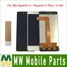 Pour BQ Aquaris U/pour Aquaris U Plus/Aquaris U lite ecran LCD et ecran tactile montage couleur noir blanc avec outil + ruban=