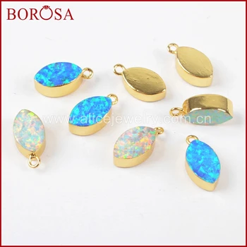 BOROSA 10PCS New Marquise Gold Color White and Blue Japanese Opal Charms, Man-made Opal Charm Gems for Earrings/Necklace G1467
BOROSA 10PCS New Marquise Gold Color White and Blue Japanese Opal Charms, Man-made Opal Charm Gems for Earrings/Necklace G1467