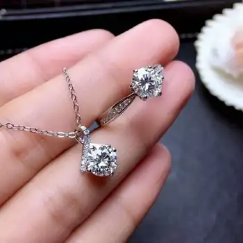 Shiny! 8mm Moissanit Diamond s925 sterling silver fashion fine Jewelry set for women weddings white gemstone ring pendant
Shiny! 8mm Moissanit Diamond s925 sterling silver fashion fine Jewelry set for women weddings white gemstone ring pendant