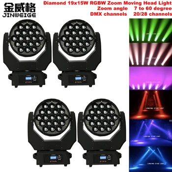 Free Shipping 4pcs/Lot Super Diamond 19x15w RGBW 4in1 Zoom DMX512 Moving Head Light Professional Show Stage Light
Free Shipping 4pcs/Lot Super Diamond 19x15w RGBW 4in1 Zoom DMX512 Moving Head Light Professional Show Stage Light