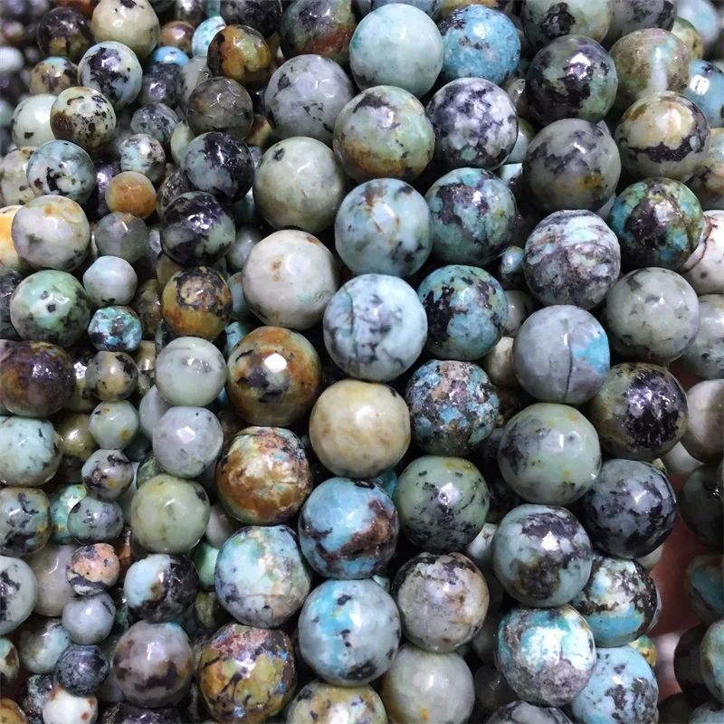 Natural Faceted Africa Green Turquoise Stone Cut Round Beads for Jewelry Making 4/6/8/10/12mm 15 inches DIY Necklace Bracelet
Natural Faceted Africa Green Turquoise Stone Cut Round Beads for Jewelry Making 4/6/8/10/12mm 15 inches DIY Necklace Bracelet