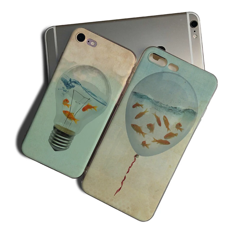 

IMIDO Air Balloon Fish Soft silicon cover case For Iphone 5 5S SE 6 6S 6PLUS 6S PLUS 7 8 7PLUS 8PLUS X XS XR XSMAX