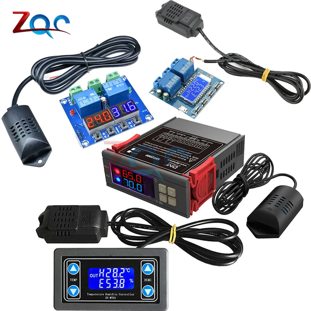 DC 12V AC 110V 220V LED/LCD Digital Temperature Humidity Controller Meter Thermostat Humidistat Thermometer Hygrometer Heating
DC 12V AC 110V 220V LED/LCD Digital Temperature Humidity Controller Meter Thermostat Humidistat Thermometer Hygrometer Heating