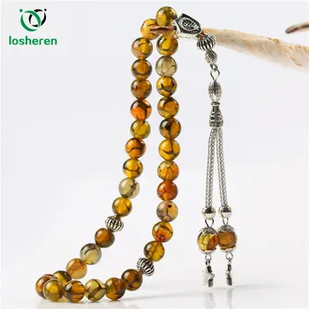 LOSHEREN 10MM Natural Agates Stone Handcrafted Islamic Prayer Beads (33 Beads) Muslim Tasbih Allah Mohammed Rosary For Women
LOSHEREN 10MM Natural Agates Stone Handcrafted Islamic Prayer Beads (33 Beads) Muslim Tasbih Allah Mohammed Rosary For Women