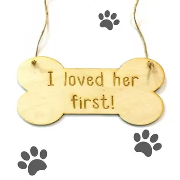 Custom wooden sign Dog engagement photo prop wedding announcement i loved her first dog bone sign
Custom wooden sign Dog engagement photo prop wedding announcement i loved her first dog bone sign