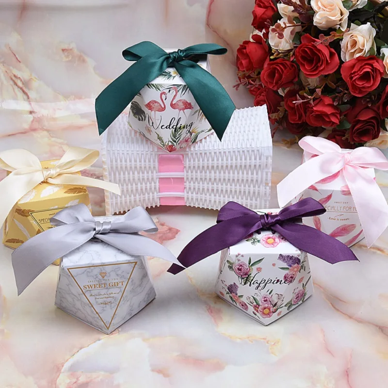 Multicolor Wedding Favor Box and Bags Sweet Gift Candy Boxes for Wedding Baby Shower Birthday Guests Favors Event Party Supplies (8)