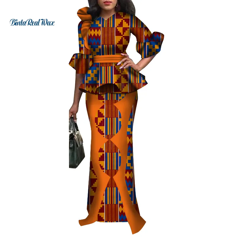 Traditional African Women Clothing 2 Pieces Skirts Sets African Bow Tie Top and Skirts Sets for Women Bazin Riche WY4160
Traditional African Women Clothing 2 Pieces Skirts Sets African Bow Tie Top and Skirts Sets for Women Bazin Riche WY4160