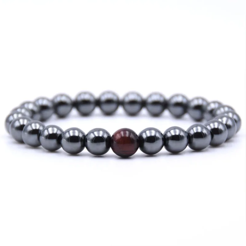 NIUYITID Hematite Stone Bracelet For Men' Jewelry Fashion 8mm Bead Therapy Health Care Magnet Cool Magnetic Bracelet
NIUYITID Hematite Stone Bracelet For Men' Jewelry Fashion 8mm Bead Therapy Health Care Magnet Cool Magnetic Bracelet