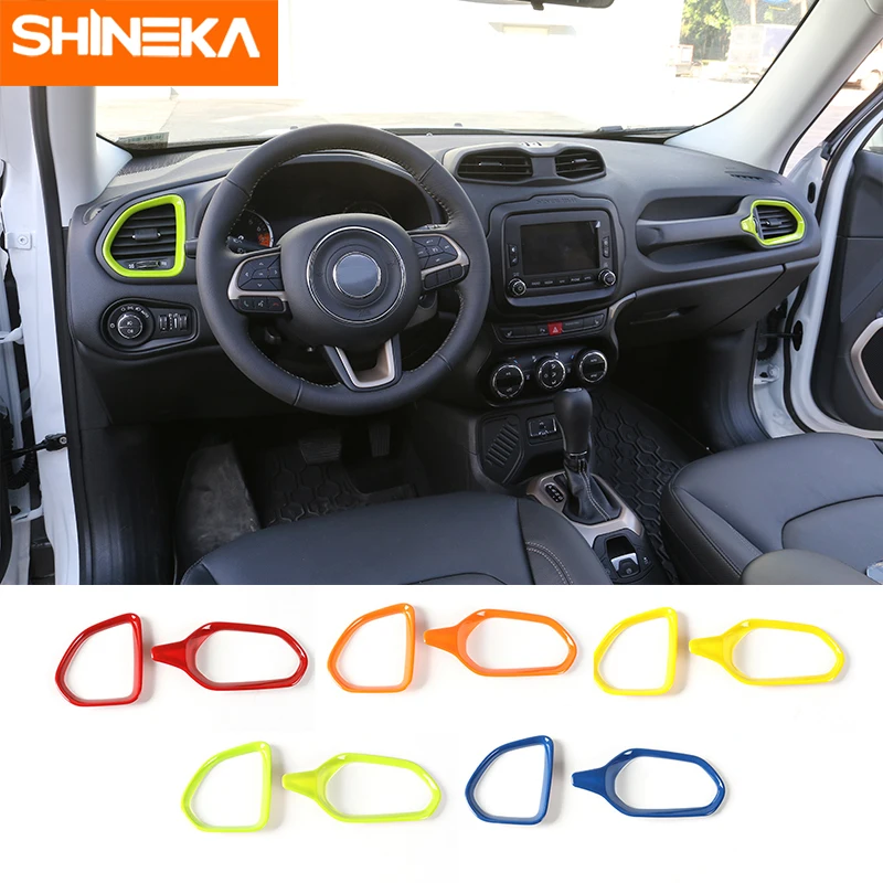 SHINEKA Car Styling For Jeep Renegade 2016-2019 ABS 3D Dashboard Air Condition Vent Outlet Decoration Cover Trim Frame Sticker
SHINEKA Car Styling For Jeep Renegade 2016-2019 ABS 3D Dashboard Air Condition Vent Outlet Decoration Cover Trim Frame Sticker