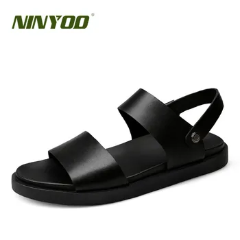 NINYOO High-end Simple Mens Sandals Genuine Leather Sandals Open-toe Summer Shoes Dual Purpose Casual Beach Sandals Plus Size 45 
NINYOO High-end Simple Mens Sandals Genuine Leather Sandals Open-toe Summer Shoes Dual Purpose Casual Beach Sandals Plus Size 45