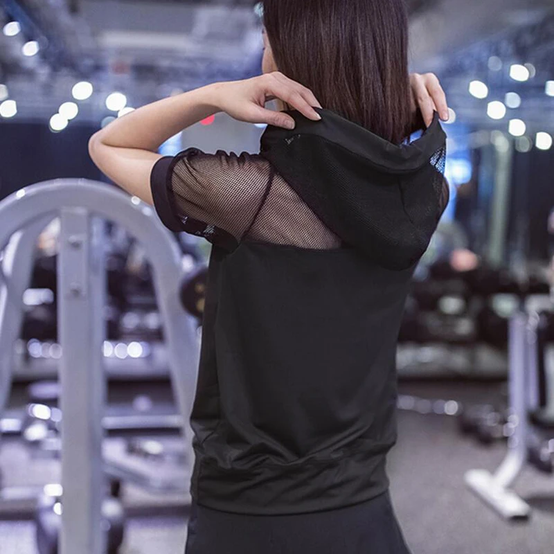 women sports T-Shirts Loose gauze sports hooded blouse Female hollow short sleeves fitness clothing Yoga runningfast-drying tops
women sports T-Shirts Loose gauze sports hooded blouse Female hollow short sleeves fitness clothing Yoga runningfast-drying tops