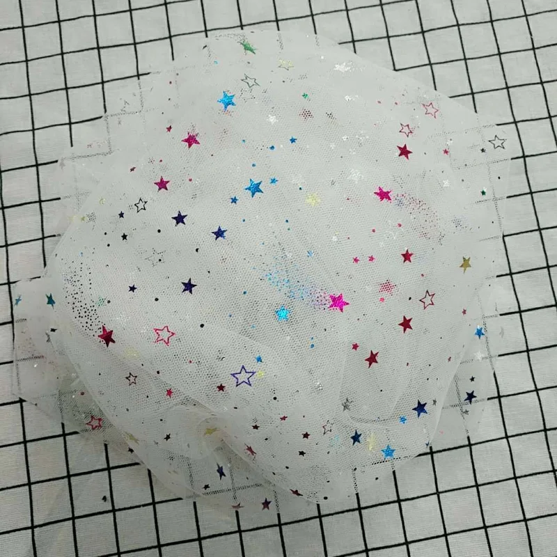 5 yards/lot Fashion Colorful Shining Stars Net Fabric Designer Dance Skirt Birthday Party Decoration Mesh Cloth Sewing Tissu
5 yards/lot Fashion Colorful Shining Stars Net Fabric Designer Dance Skirt Birthday Party Decoration Mesh Cloth Sewing Tissu