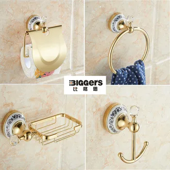 Free shipping Biggers copper ceramic bathroom accessories 4pcs set toilet roll holder towel ring soap basket double robe hook
Free shipping Biggers copper ceramic bathroom accessories 4pcs set toilet roll holder towel ring soap basket double robe hook