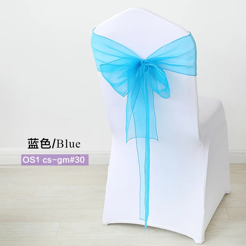 Chair Sashes Stretch Band Sash Bow Wedding Birthday Banquet Decor 50 pcs