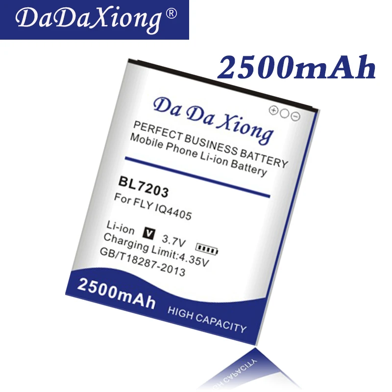 Da Da Xiong high capacity 2500mAh BL7203 Battery for FLY IQ4405 IQ4413 Cell Phone battery
Da Da Xiong high capacity 2500mAh BL7203 Battery for FLY IQ4405 IQ4413 Cell Phone battery