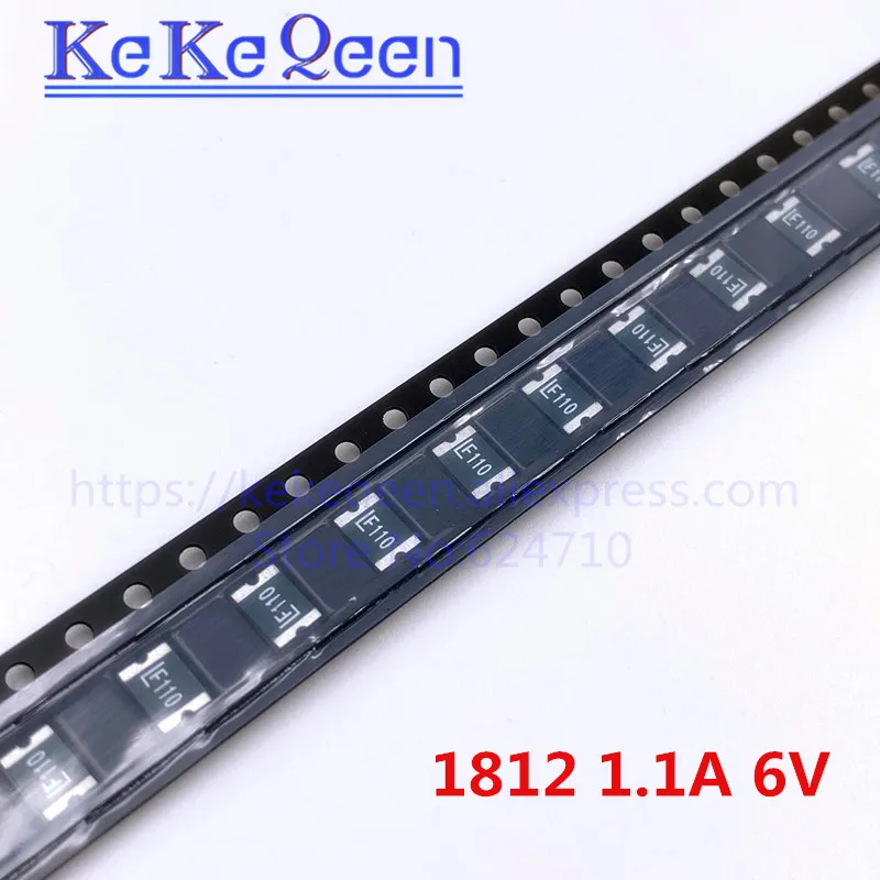 2000PCS PTC FUSE 1812 1.1A 1100mA 6V SMD self-healing fuse 1812L110PR 1812L110-C PPTC Resettable Fuses
2000PCS PTC FUSE 1812 1.1A 1100mA 6V SMD self-healing fuse 1812L110PR 1812L110-C PPTC Resettable Fuses