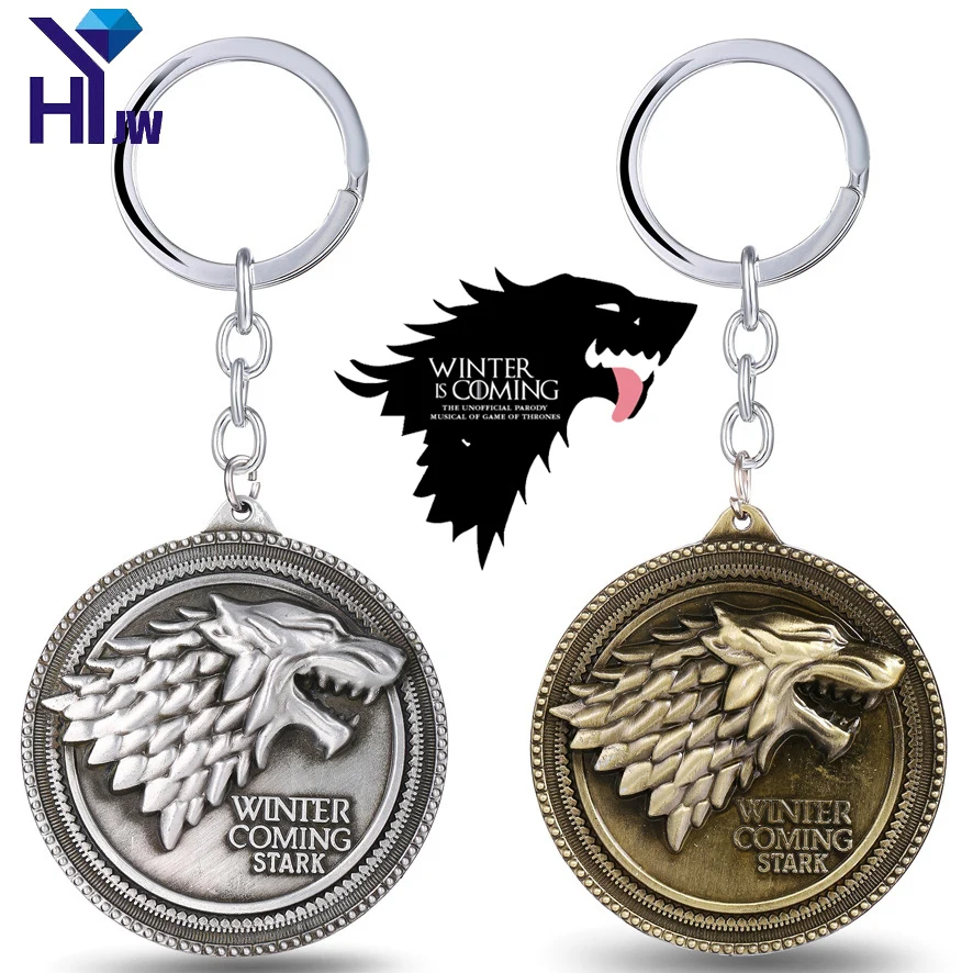 Game of Thrones House Targaryen Emblems Three-Headed Dragon Keychain Stark Direwolf Key Holder Souvenir Lannister Lion Key Rings
Game of Thrones House Targaryen Emblems Three-Headed Dragon Keychain Stark Direwolf Key Holder Souvenir Lannister Lion Key Rings