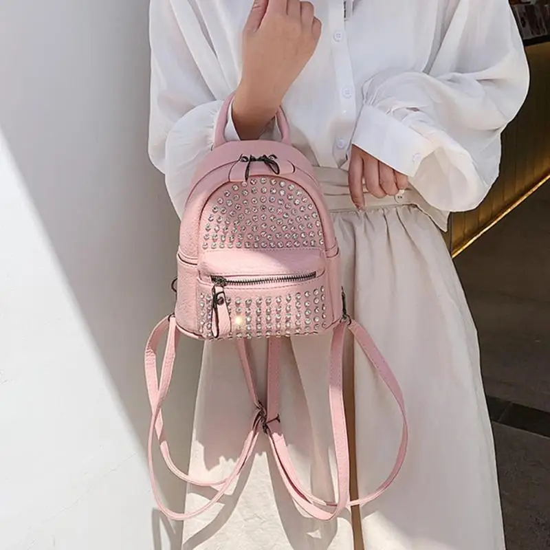 Mini Women Backpack PU Leather Soft Touch Function Diamonds Rhinestone for Teenager Girls Travel School Bag
Mini Women Backpack PU Leather Soft Touch Function Diamonds Rhinestone for Teenager Girls Travel School Bag