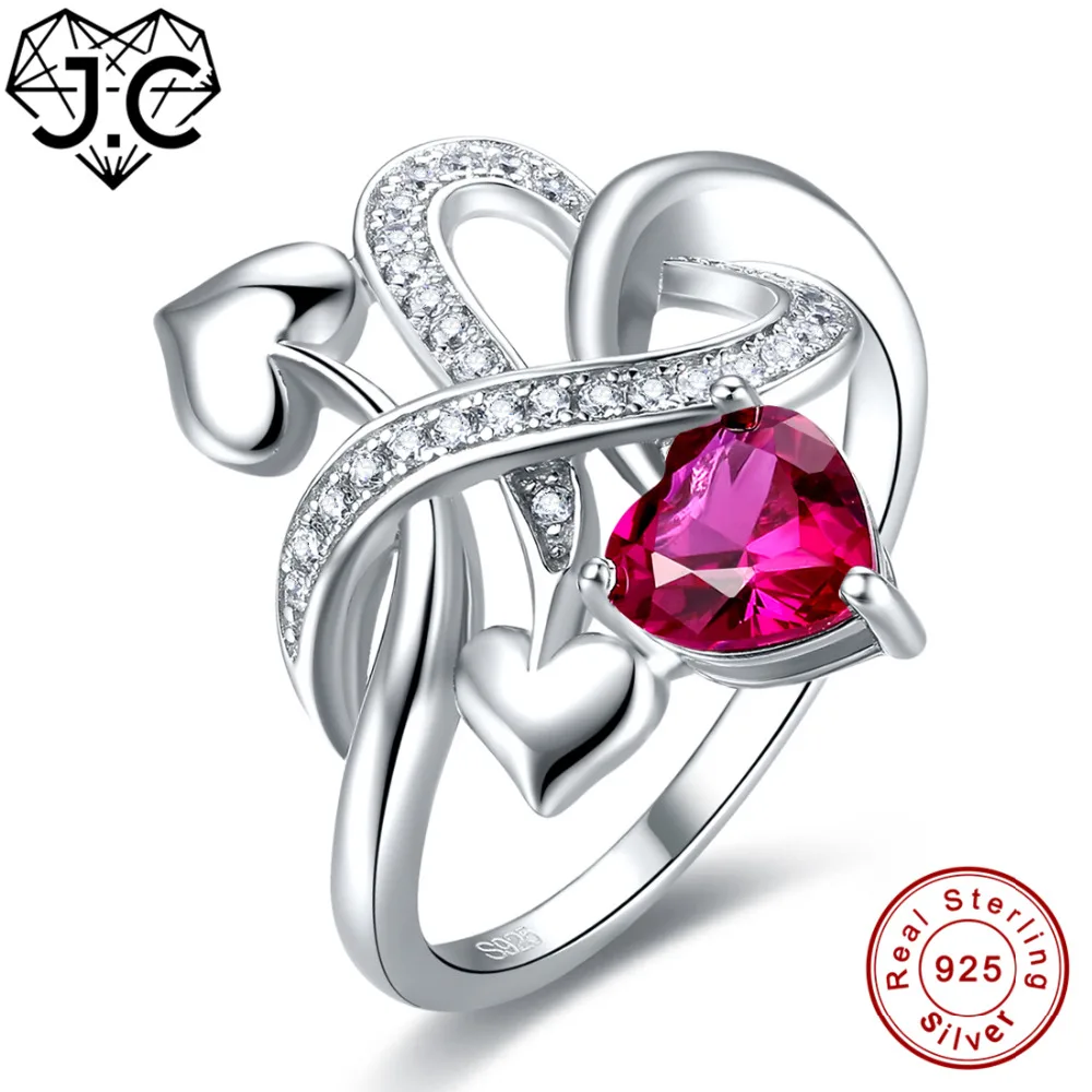 J.C Romantic Heart Ruby Spinel Blue White Topaz 925 Sterling Silver Ring Size 6 7 8 9 For Lovers Wedding Fine Jewelry Nice Gift
J.C Romantic Heart Ruby Spinel Blue White Topaz 925 Sterling Silver Ring Size 6 7 8 9 For Lovers Wedding Fine Jewelry Nice Gift