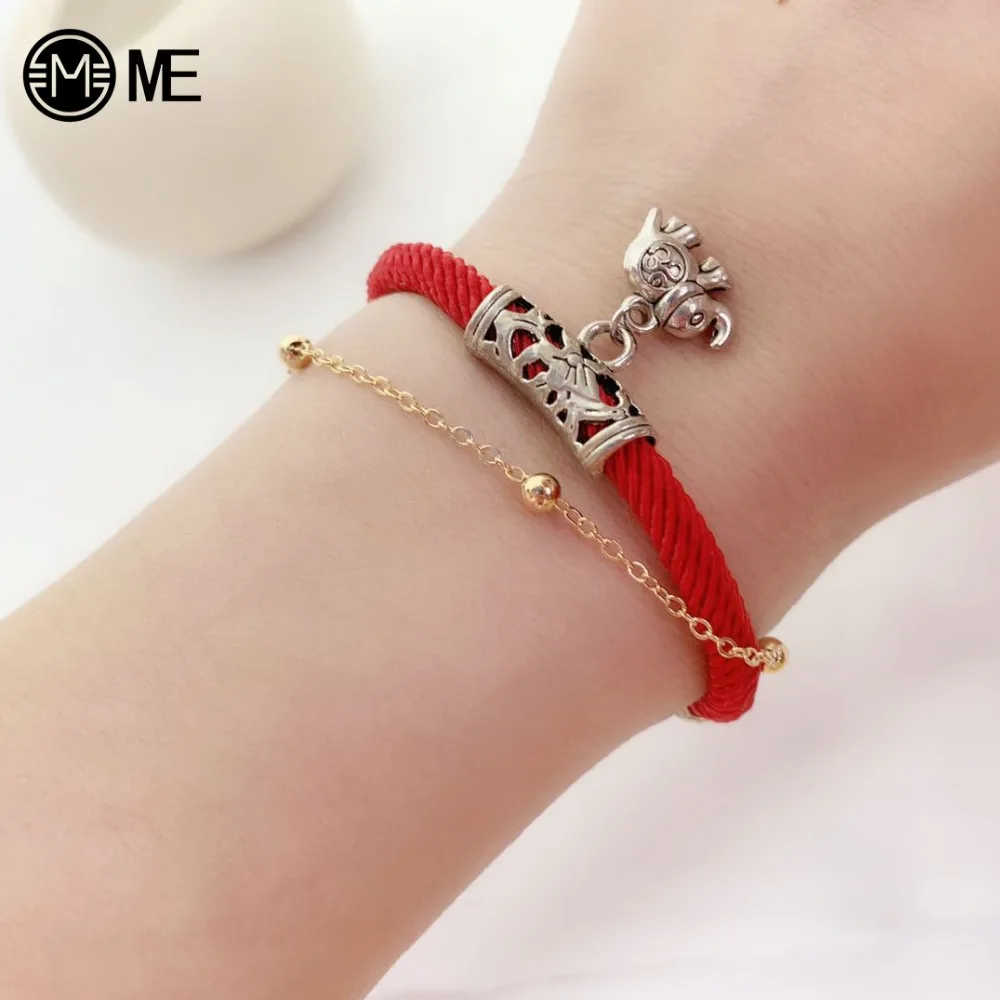 Vintage Retro Elephant Charm Braceletes Friendship Inspirational Gift Red Thread Adjustable Wish Bracelets Women Jewelry
Vintage Retro Elephant Charm Braceletes Friendship Inspirational Gift Red Thread Adjustable Wish Bracelets Women Jewelry
