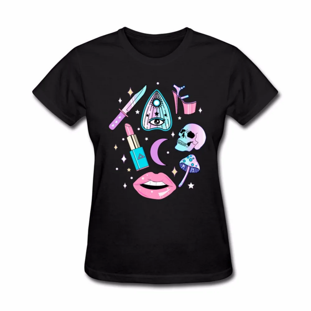 Goth T Shirt Women Girly Pastel Witch Goth Pattern Funny Shirt For Women Short Sleeves Cheap Price Unique Apparel Tee Tops
Goth T Shirt Women Girly Pastel Witch Goth Pattern Funny Shirt For Women Short Sleeves Cheap Price Unique Apparel Tee Tops