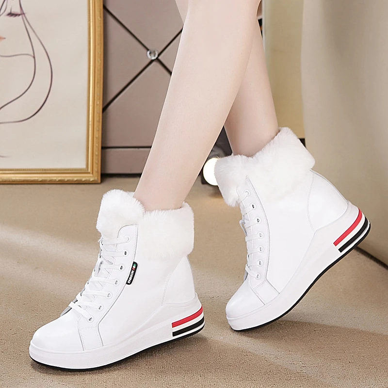 2019 Fashion Platform Wedge Women Boots Genuine Leather Waterproof Winter Warm Snow Boots High-top Casual Sneakers For Female
2019 Fashion Platform Wedge Women Boots Genuine Leather Waterproof Winter Warm Snow Boots High-top Casual Sneakers For Female