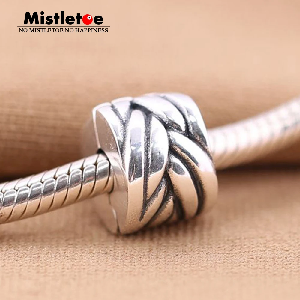 Authentic 925 Sterling Silver Braided Charm Clip Stopper Bead Fit European Bracelet Women Jewelry
Authentic 925 Sterling Silver Braided Charm Clip Stopper Bead Fit European Bracelet Women Jewelry