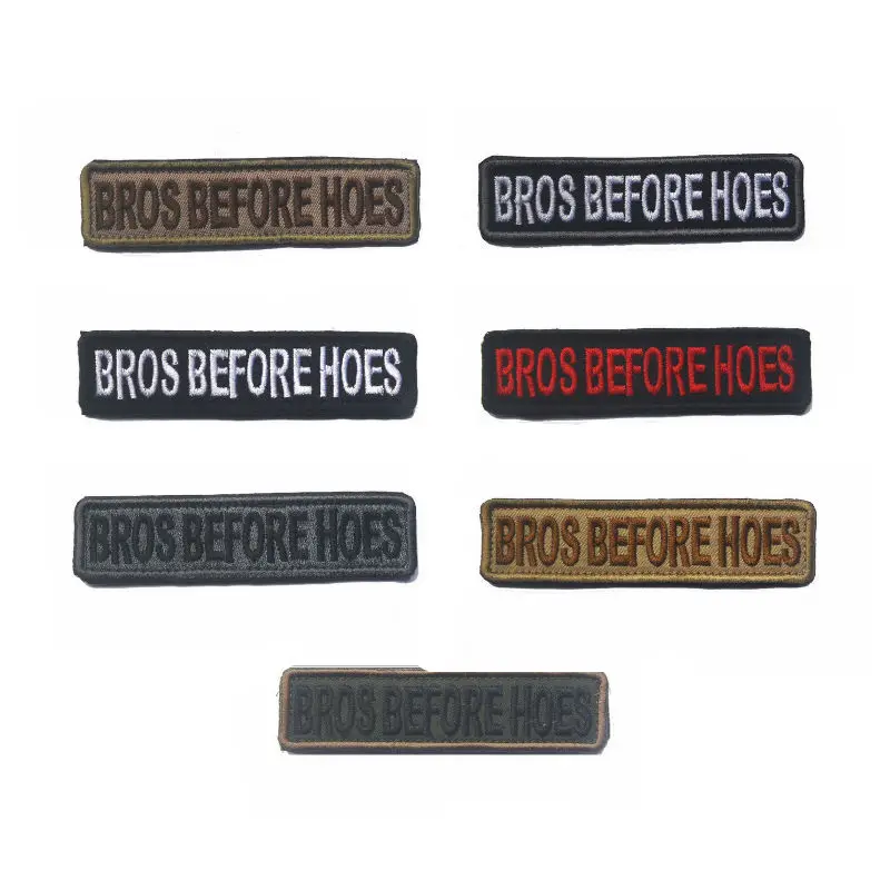 Logo Embroidery Badge BROS BEFORE HOES Embroidered Letter Badges Military Tactical Armband Patch Patches For Clothing Backpack
Logo Embroidery Badge BROS BEFORE HOES Embroidered Letter Badges Military Tactical Armband Patch Patches For Clothing Backpack