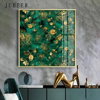 Nordic Style Abstract Golden Leaf Square Emerald Decorative Painting Cuadros Decoracion Salon Home Decor Poster and Prints
Nordic Style Abstract Golden Leaf Square Emerald Decorative Painting Cuadros Decoracion Salon Home Decor Poster and Prints