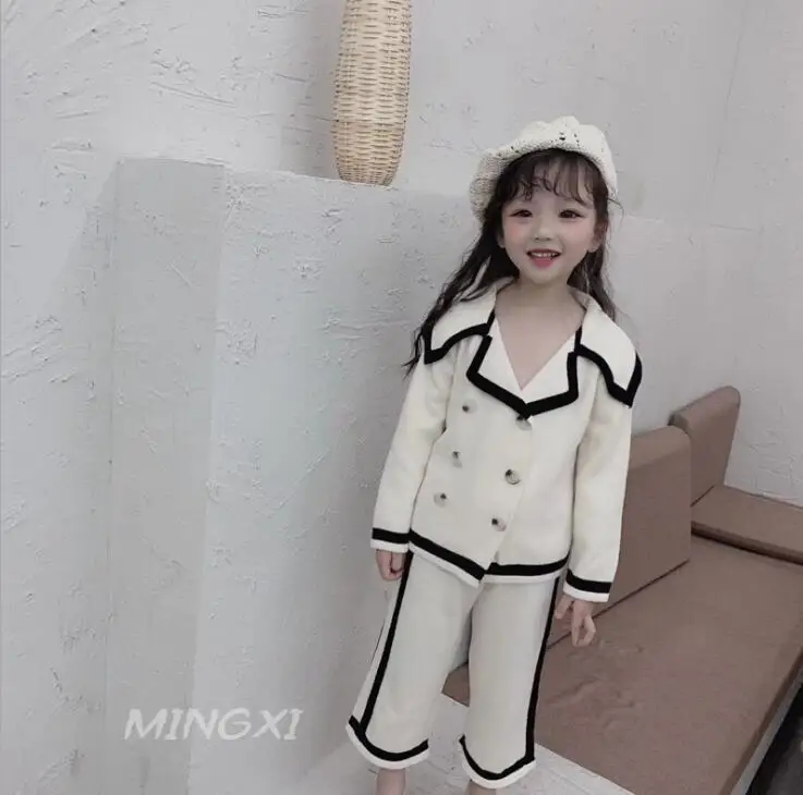2019 new wholesale girls 2 pcs knitted set coat+wide pants fashion cotton autumn girls suit 2-7t C48
2019 new wholesale girls 2 pcs knitted set coat+wide pants fashion cotton autumn girls suit 2-7t C48