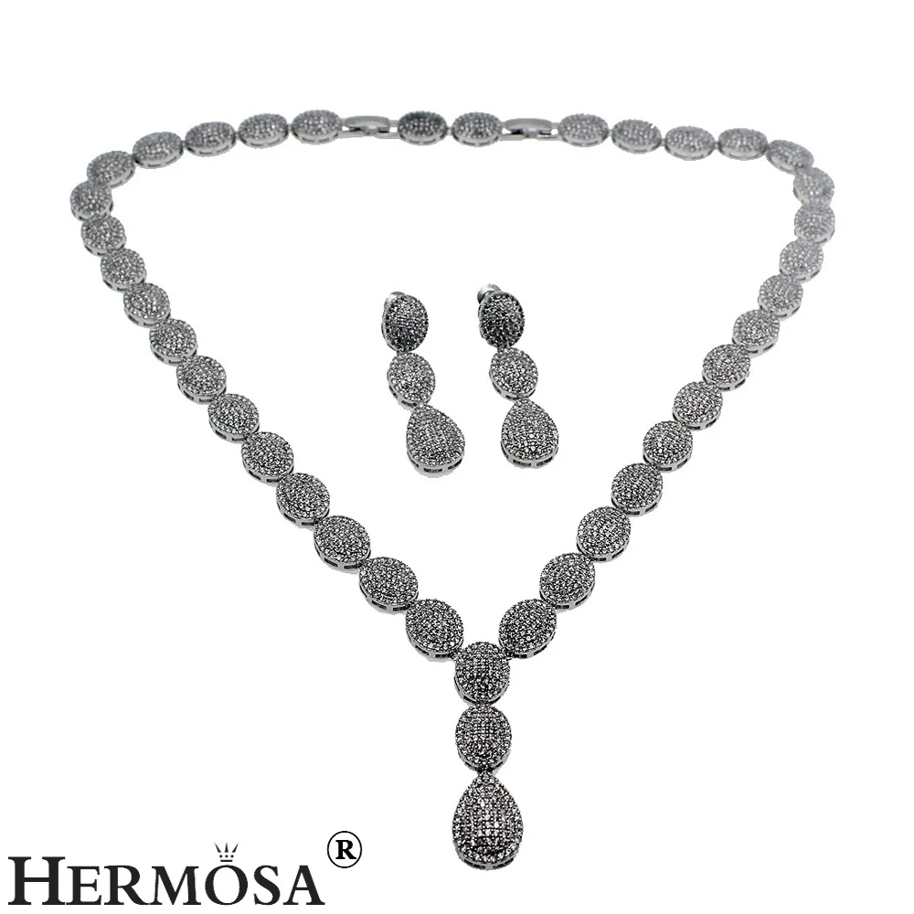HERMOSA jewelry New Wedding accessories Fashion 925 Sterling Silver white oval Necklace Earrings set ST93
HERMOSA jewelry New Wedding accessories Fashion 925 Sterling Silver white oval Necklace Earrings set ST93