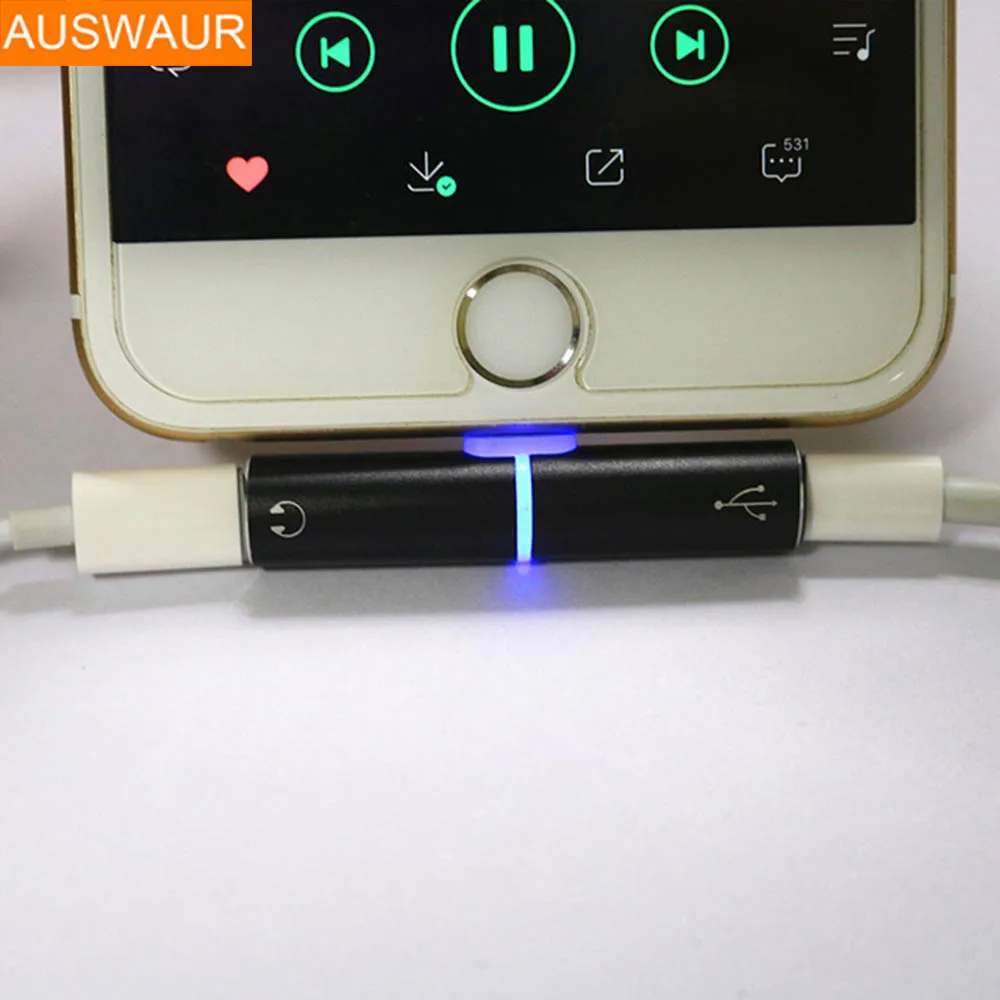 For iphone 7 7 plus 8 Charge+Audio+Call Connector Adapter Earphone Splitter Support Wire Controller Up to 2A For ios 10.3/11
For iphone 7 7 plus 8 Charge+Audio+Call Connector Adapter Earphone Splitter Support Wire Controller Up to 2A For ios 10.3/11