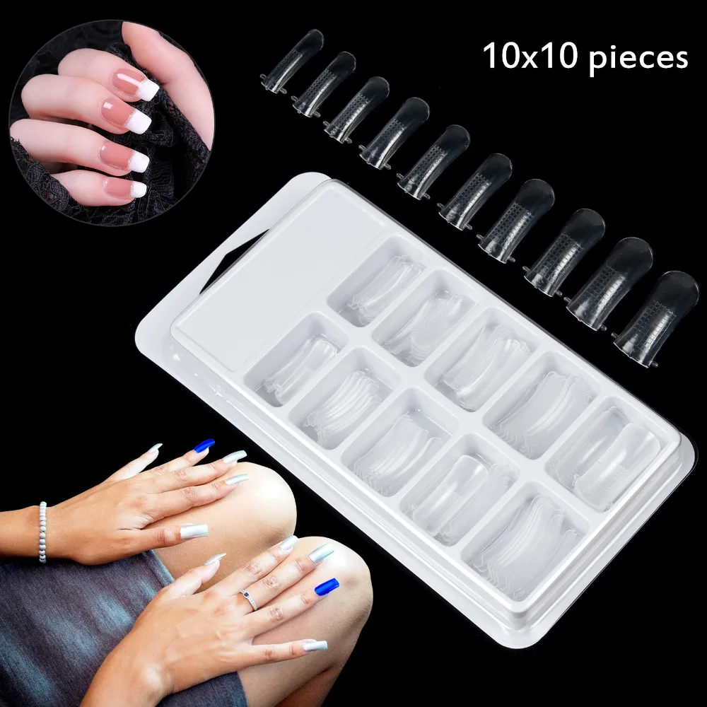100pcsTransparent False Nails for Extension Acrylic Nails Mold with Scale Tools Extend Nail Forms Nail Tips Gel Varnish
100pcsTransparent False Nails for Extension Acrylic Nails Mold with Scale Tools Extend Nail Forms Nail Tips Gel Varnish