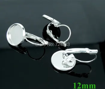 12mm New Silver Plated Brass Round Bezel French Lever Earrings Base Blanks Earrings Findings 50pcs/lot
12mm New Silver Plated Brass Round Bezel French Lever Earrings Base Blanks Earrings Findings 50pcs/lot