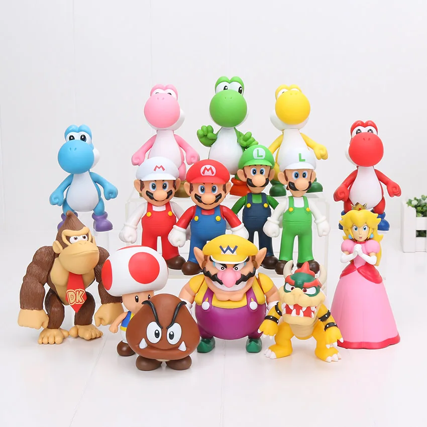 8~15cm Super Mario Bros Bowser Koopa Yoshi Mario Luigi Wario Donkey Kong Peach Mushroom PVC Figure Toys Model Dolls
8~15cm Super Mario Bros Bowser Koopa Yoshi Mario Luigi Wario Donkey Kong Peach Mushroom PVC Figure Toys Model Dolls