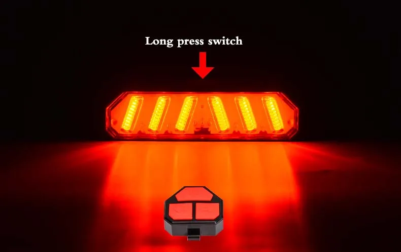 Sale promend Wireless Bike light Brake Bicycle Rear Light laser tail lamp Smart USB Rechargeable Cycling Accessories Remote Turn led 5