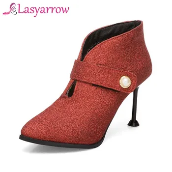 Lasyarrow Sexy Women Bling Bling V-Shape Cut Ankle Boots Fashion Elegant Red High Stiletto Heel Shoes Boots mujer zapatos Q215
Lasyarrow Sexy Women Bling Bling V-Shape Cut Ankle Boots Fashion Elegant Red High Stiletto Heel Shoes Boots mujer zapatos Q215